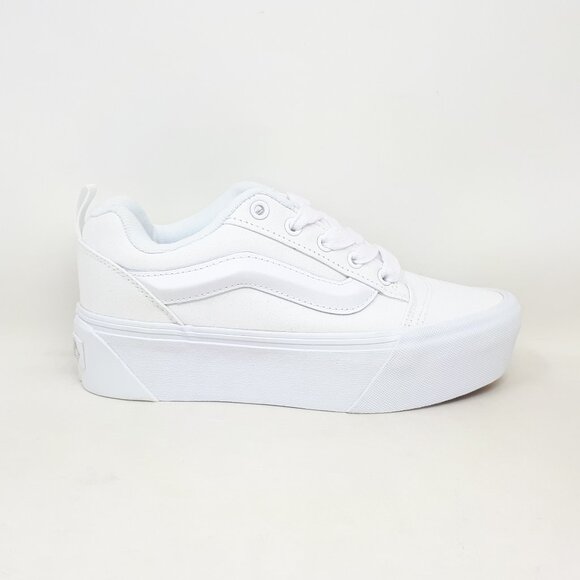 Vans Knu Stack Platform Stacked All True White Shoe Sneaker Mens 5.5 / Womens 7 - Picture 1 of 12